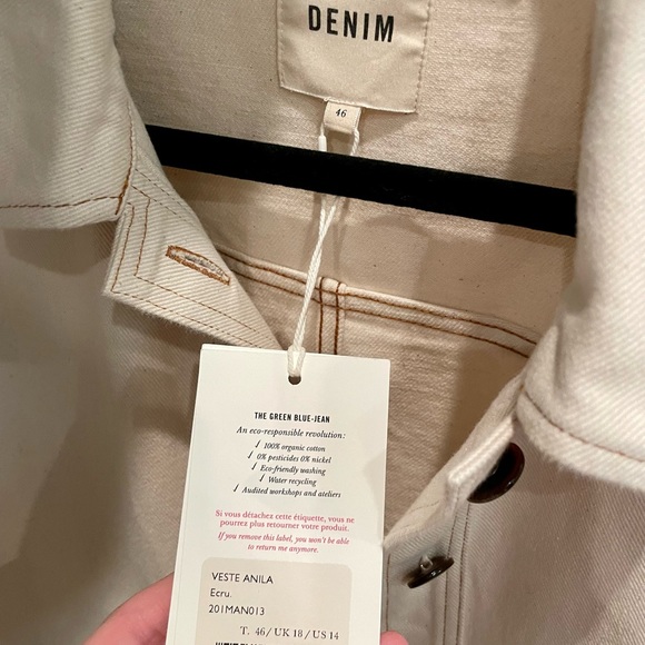 Sezane Anila denim jacket, NWT, size 46 - Picture 4 of 5